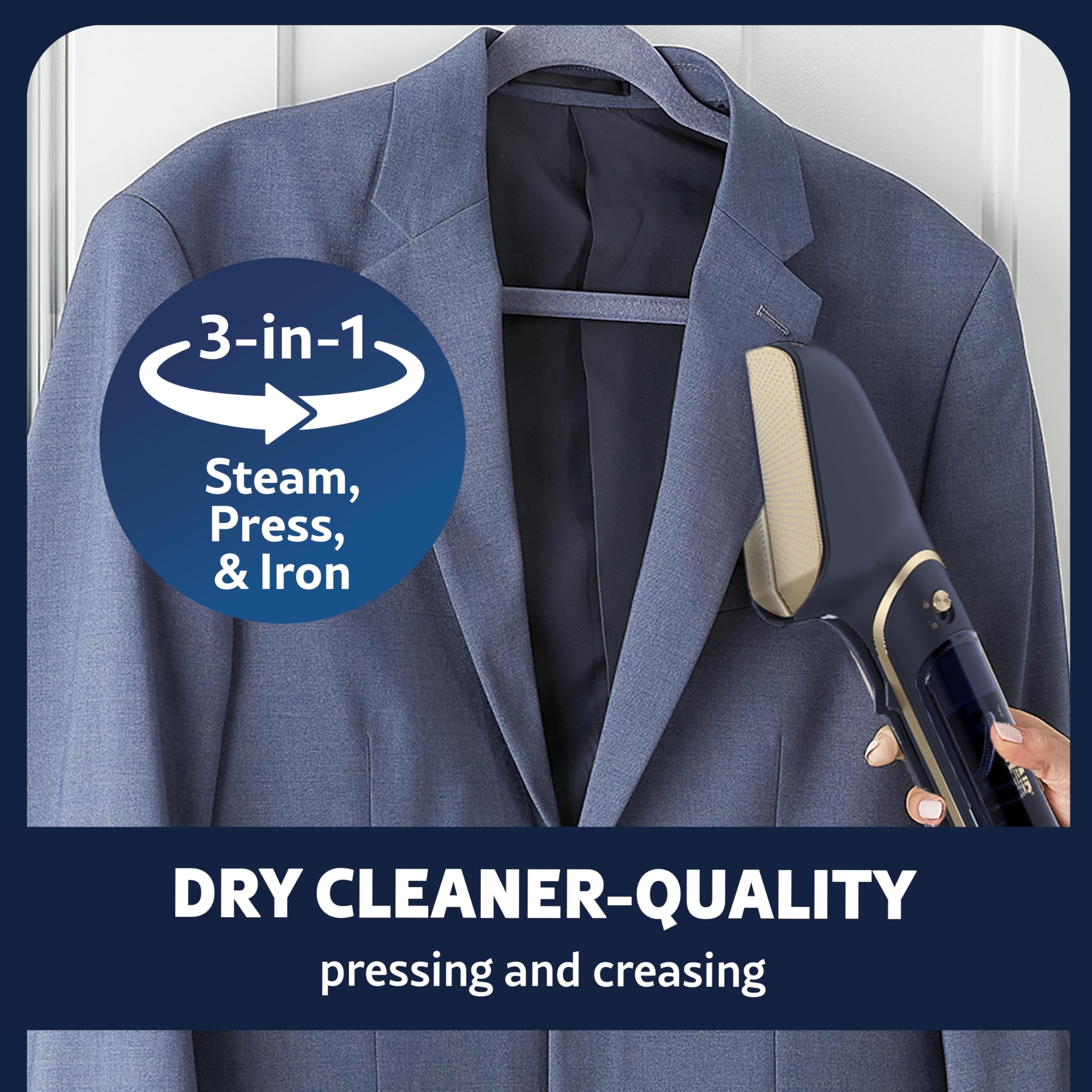 Conair 3-in-1 Steam Iron & Fabric Steamer with Detachable Water Tank, Storage Bag & Fabric Shaver - Amazon Exclusive | Professional Garment Wrinkle Remover for Clothes, Curtains & Bedding | Perfect for Home Use, Office, Travel & Quick Outfit Refresh