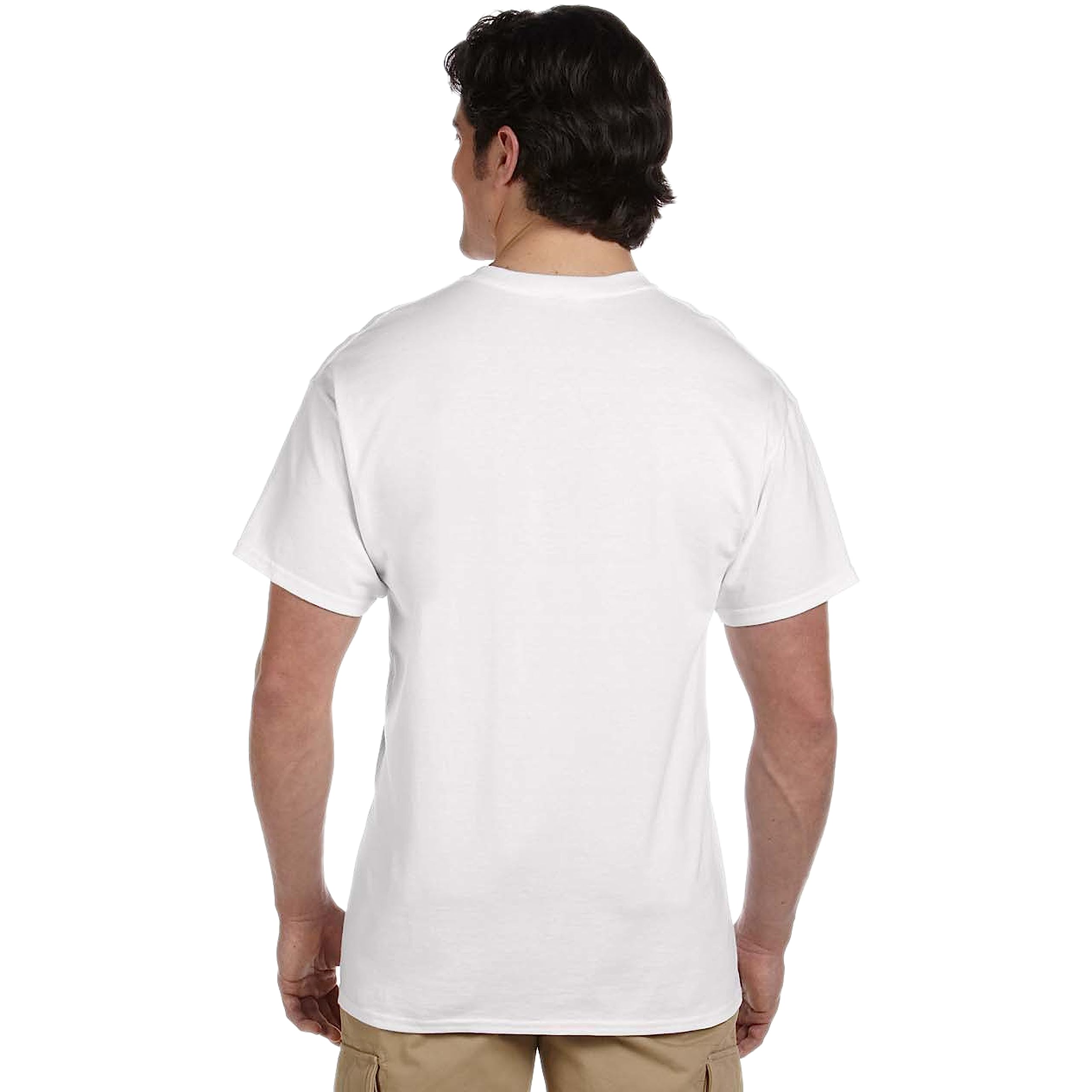 Fruit of the Loom Men's Stay Tucked Crew Neck T-Shirt - Soft Cotton Comfort Fit Undershirt for Work, Casual & Layering