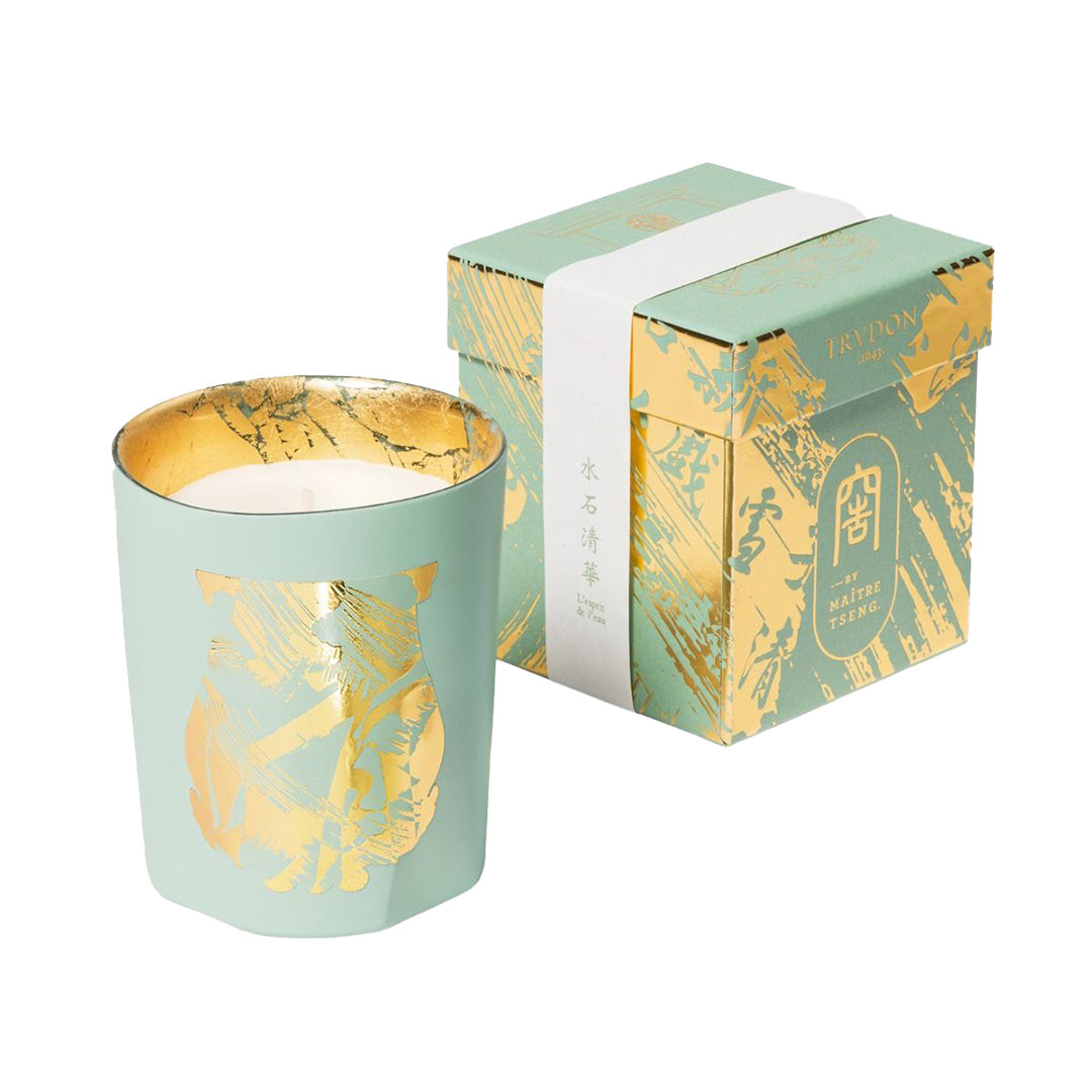 L'Esprit de l'Eau Scented Candle - French Inspired Luxury Home Fragrance for Relaxation, Meditation & Romantic Ambiance