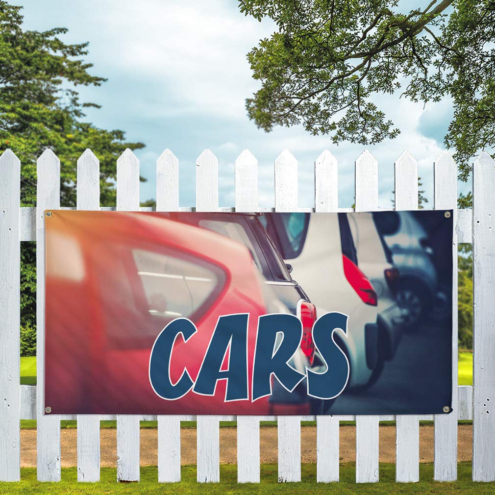 Durable Vinyl Banner for Outdoor Advertising - Multiple Sizes (48x96 Inches) Weatherproof Car & Industrial Yard Signs with 8 Grommets - Perfect for Car Dealerships, Construction Sites & Event Promotion