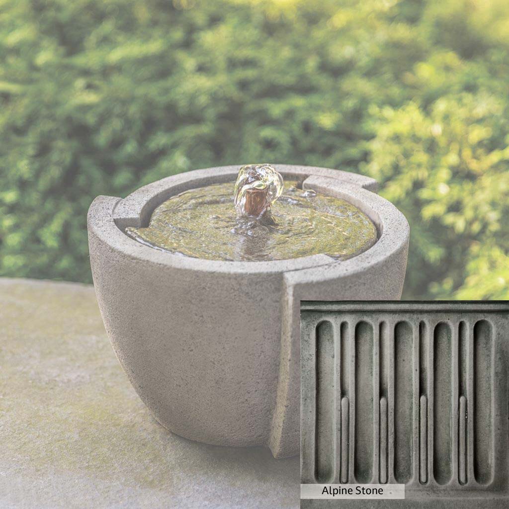 Campania International M Series Modern Outdoor Water Fountain - Elegant Garden Decor for Patio, Yard, and Landscape Design