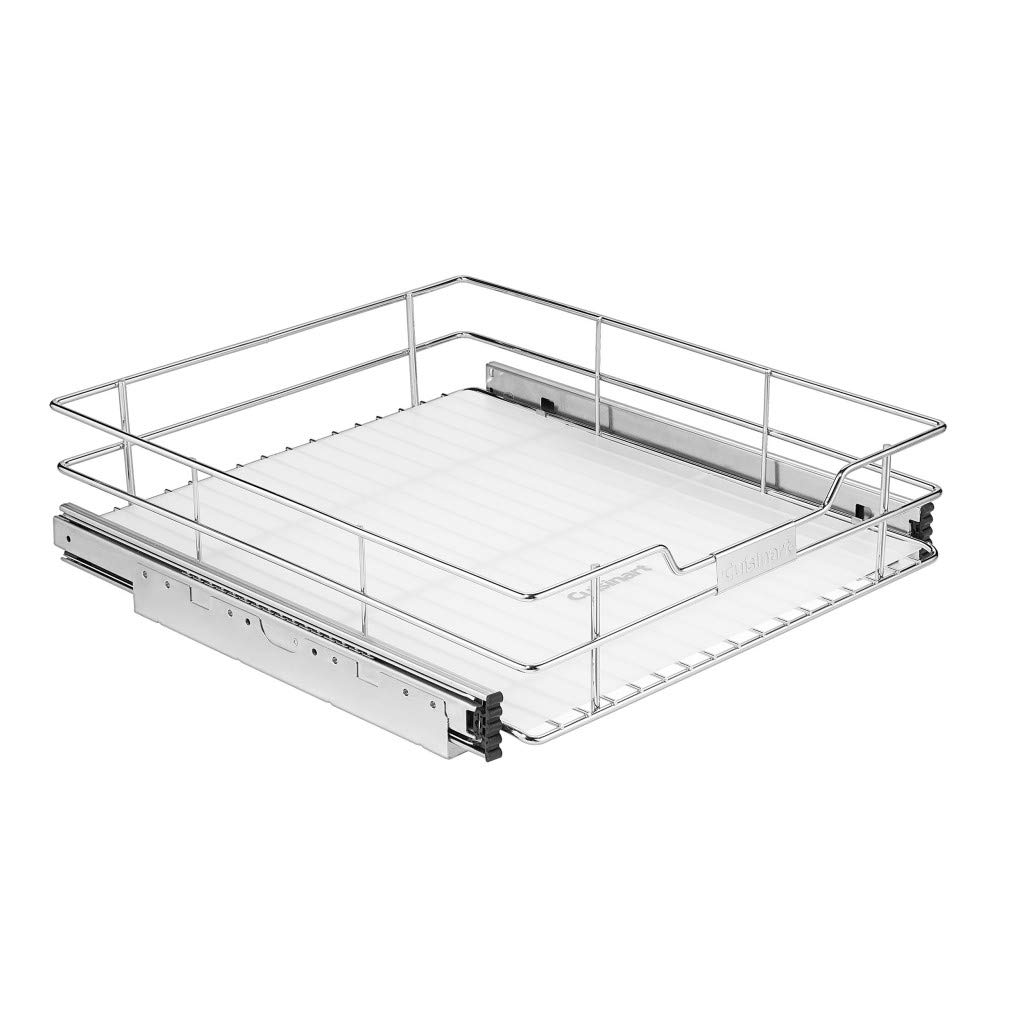 Cuisinart 17-Inch Sliding Cabinet Organizer with Chrome Finish - Expandable Kitchen Storage for Pots, Pans & Utensils - Perfect for Pantry, Under Sink & Cabinet Organization