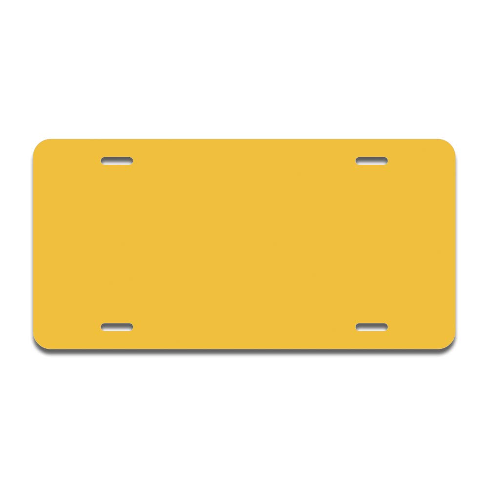 SignMission Solid Marigold Aluminum License Plate 12