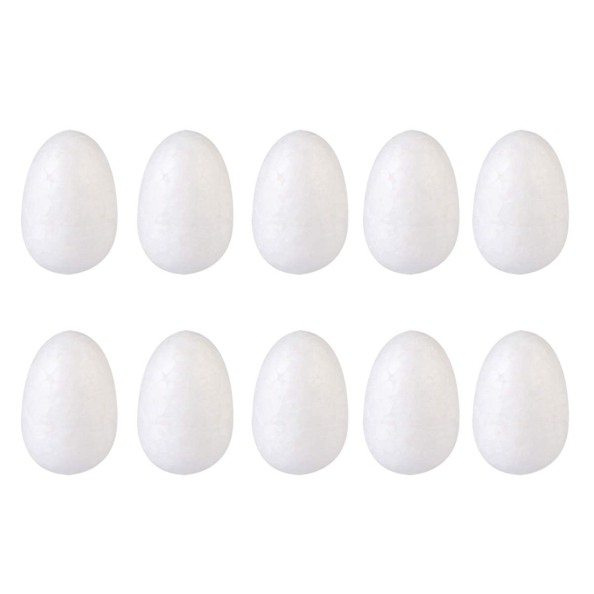 VALICLUD 50pcs White 3cm Styrofoam Easter Eggs - DIY Craft Foam Balls for Painting, Easter Party Decorations, Handmade Easter Crafts - Perfect for Easter Egg Hunts, Classroom Activities & Holiday Home Decor