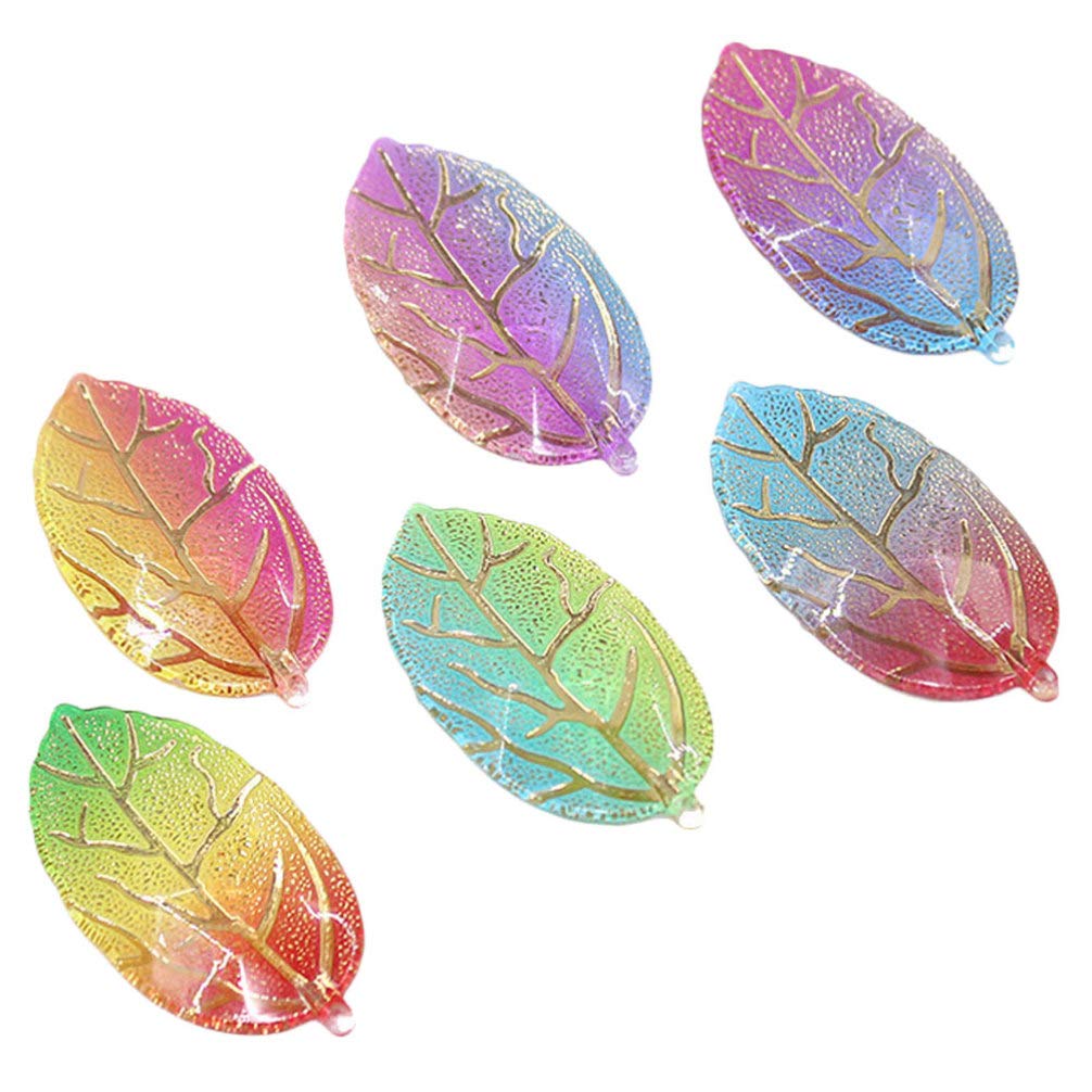 BESPORTBLE 30pcs Handmade Bronze Leaves Decorations - Resin Chips & Gradient Color Slices for DIY Crafts, Jewelry Making, and Home Decor | Perfect for Scrapbooking, Resin Art, and Gift Embellishments