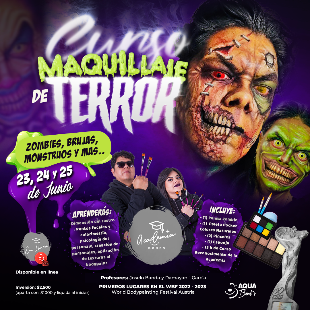 Horror Makeup Course: Zombies, Monsters & More - In-Person Workshop June 23-25 | Professional SFX Makeup Classes for Halloween, Cosplay & Film