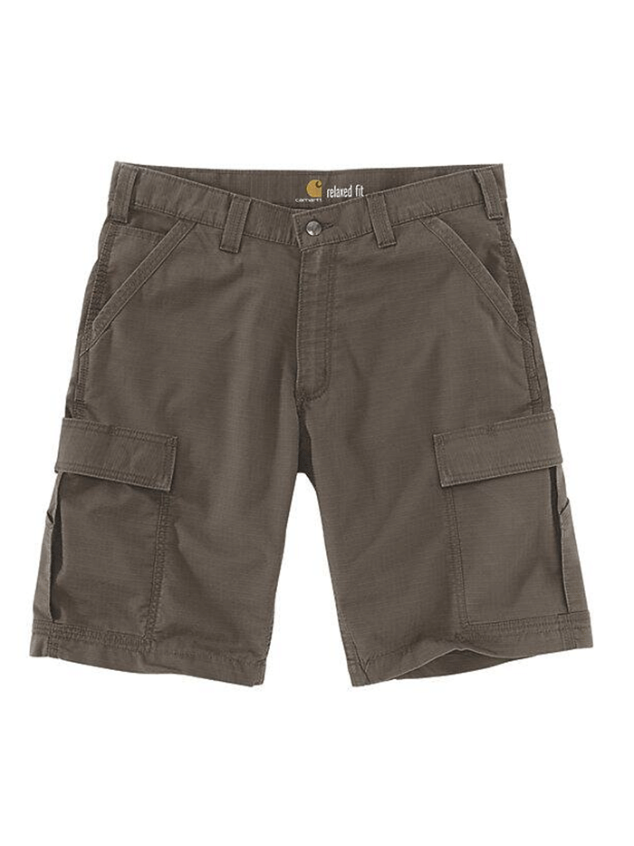 Carhartt 103543 217 Men's Relaxed Fit Ripstop Cargo Work Shorts - Durable Tarmac Color for Construction & Outdoor Work | Heavy Duty Workwear for Job Sites & Landscaping