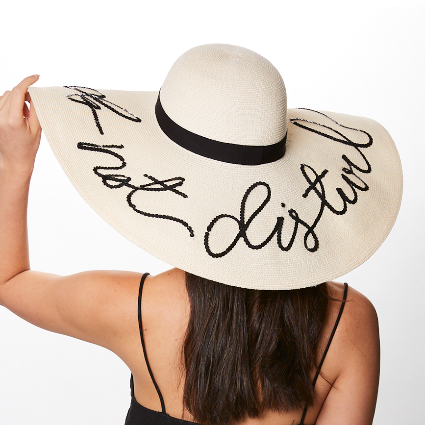 Sunny 'Do Not Disturb' Toyo Sun Hat - UV Protection Wide Brim Summer Beach Hat for Women & Men - Perfect for Outdoor, Travel, and Vacation