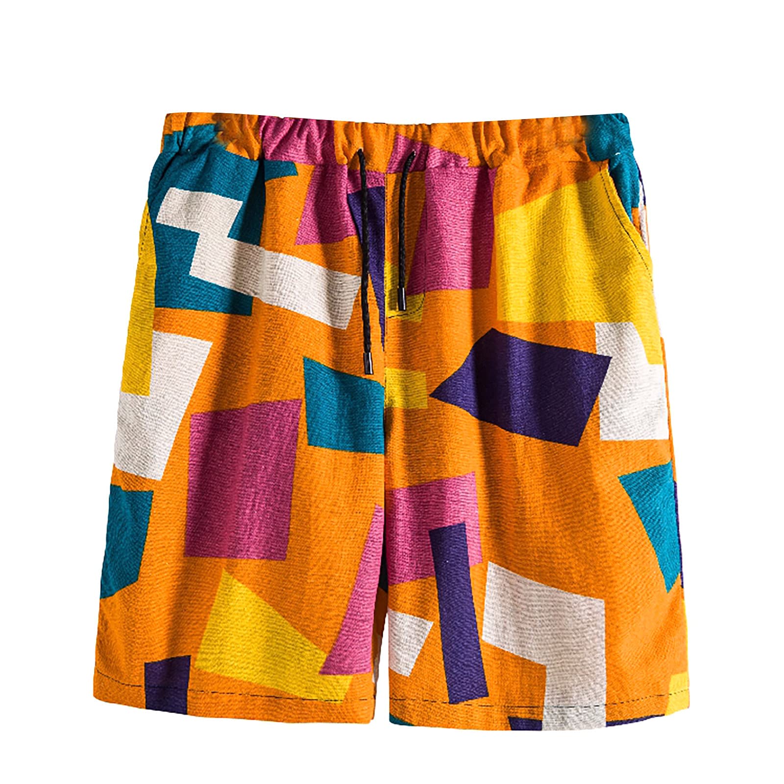 **Men's Cotton Lounge Shorts with Elastic Waist & Pockets - Jogger Workout Sweatpants for Gym, Running & Casual Wear**    *Use Case: Perfect for workouts, lounging at home, running errands, or casual outings.*