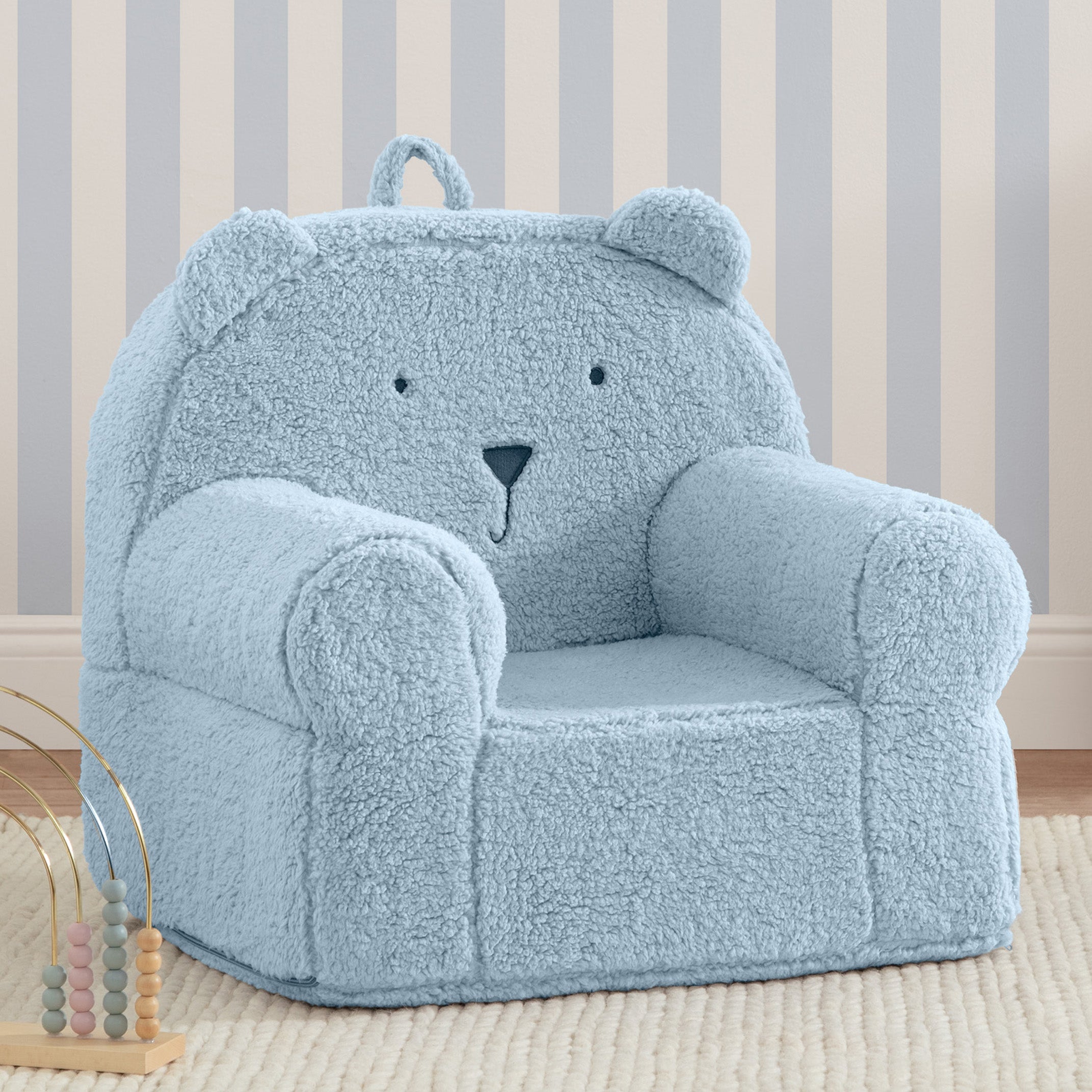 Cozy BabyGap Sherpa Bear Chair - Soft Plush Kids Armchair for Nursery, Bedroom & Playroom - Perfect for Reading, Relaxing & Playtime