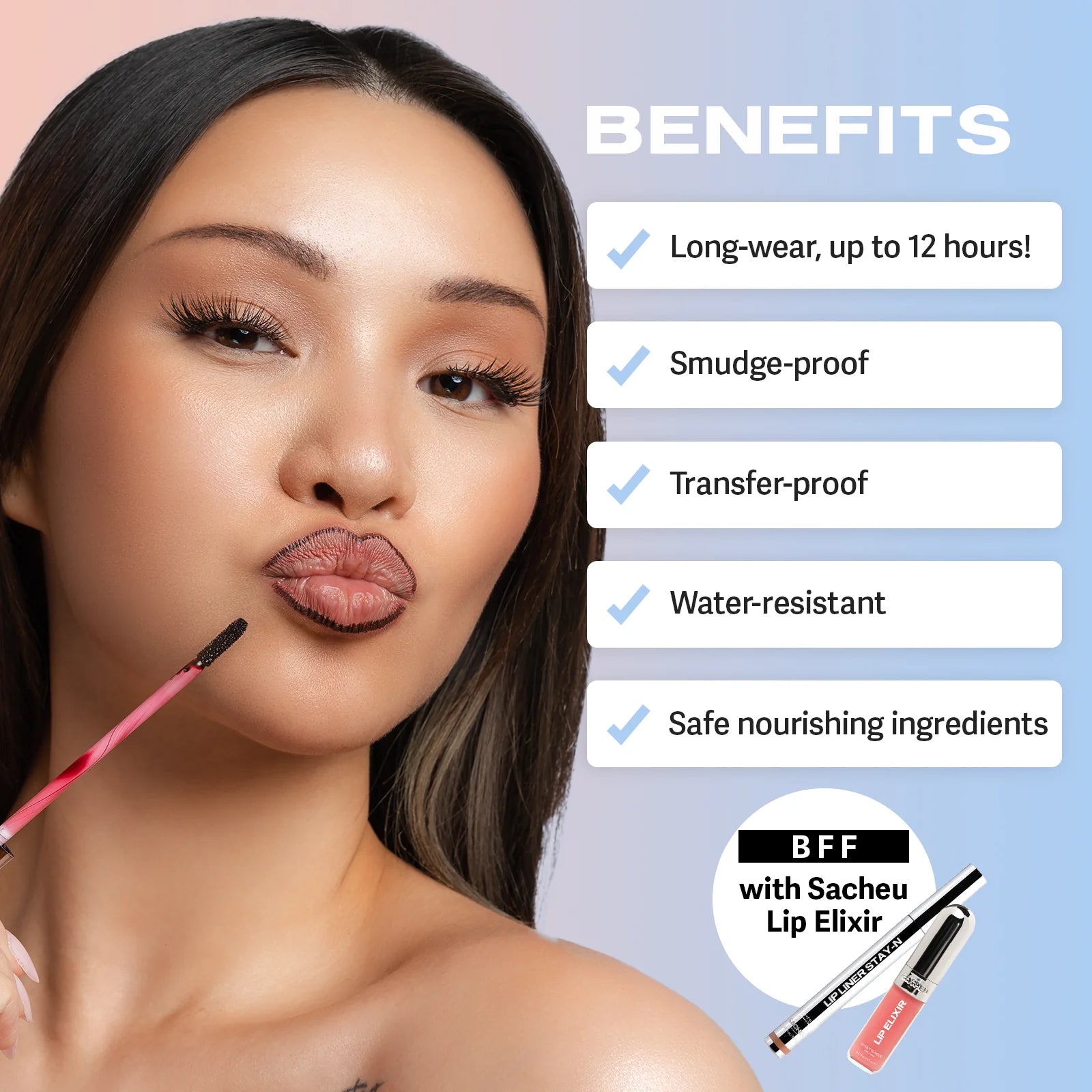 STAY N Peel Off Lip Liner Stain - Long Lasting Waterproof Lip Tint | SACHEU | Perfect for Everyday Wear, Parties & Special Occasions
