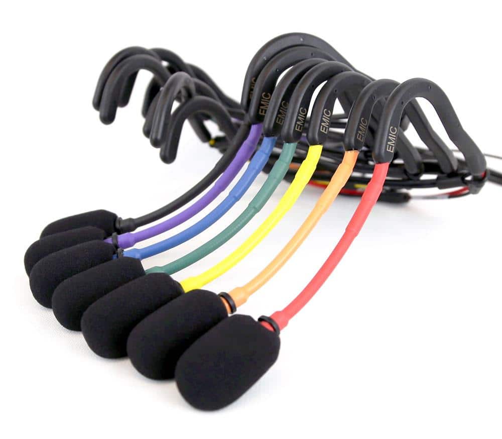 E Mic Fitness Headset Microphone with Case & Windscreen - Perfect for Gym, Running & Workout Sessions | Wireless Headset Mic for Trainers & Fitness Instructors