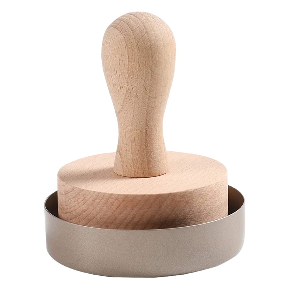 Wooden Egg Tart Press Tool - DIY Baking Dough Press & Pastry Tamper with Wooden Mold for Perfect Egg Tarts | Ideal for Home Baking, Pastry Shops & Dessert Making