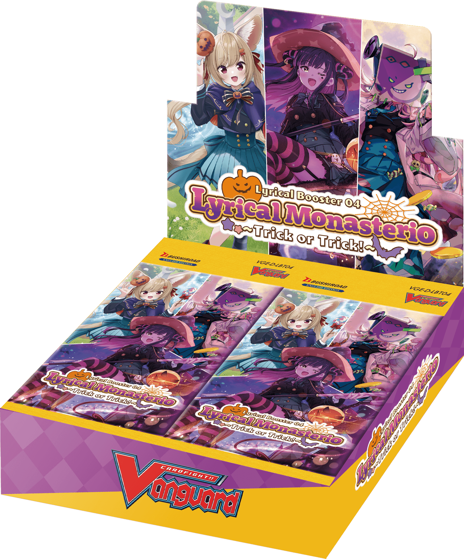 Cardfight!! Vanguard Lyrical Booster 04 - Trick or Trick Booster Box Display Case (20 Boxes) | Collectible Trading Card Game | Perfect for Tournaments & Card Shops