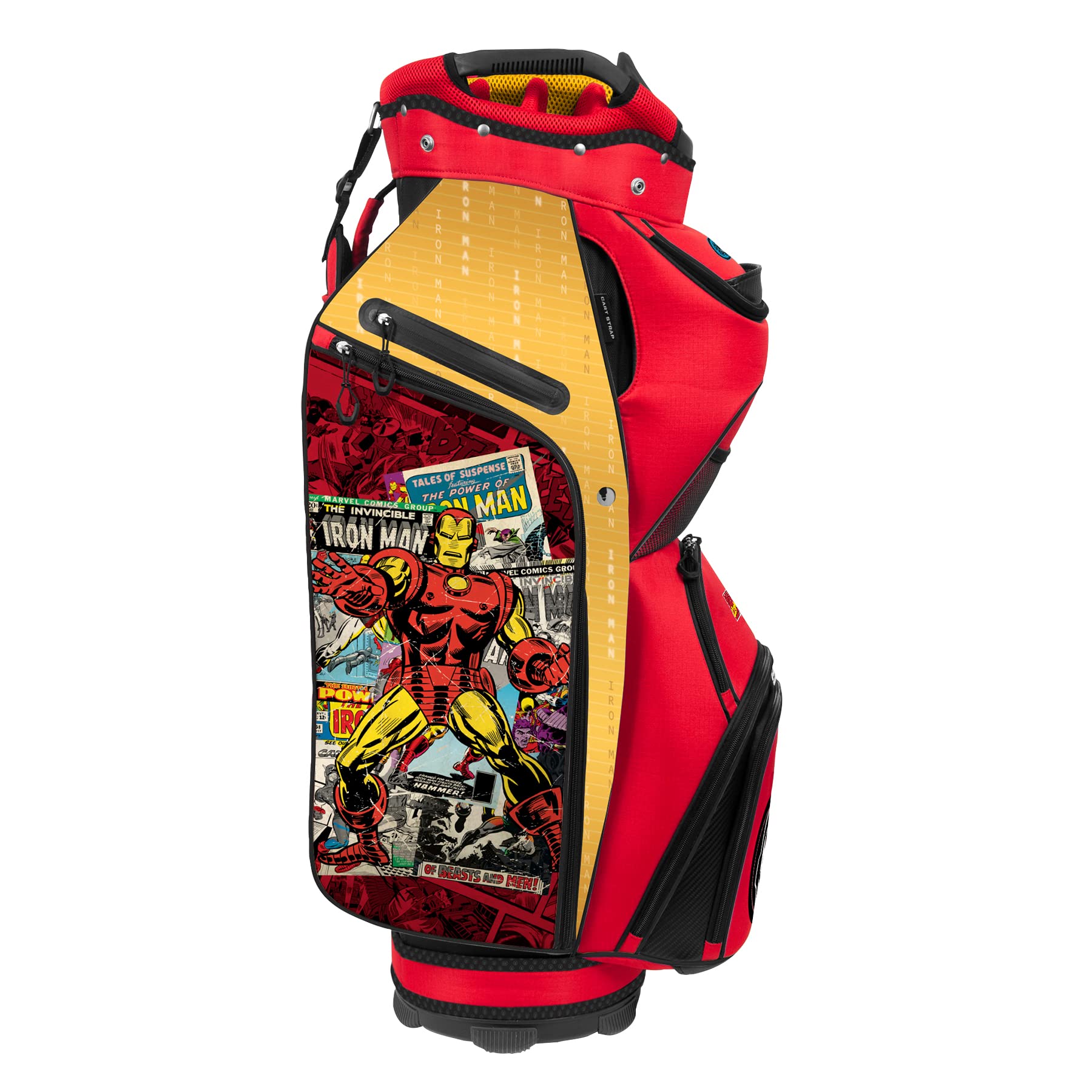 Marvel Iron Man Insulated Cooler Cart Bag - Heavy Duty Rolling Cooler for Picnics, Beach, Camping & Tailgating | Officially Licensed Marvel Merchandise