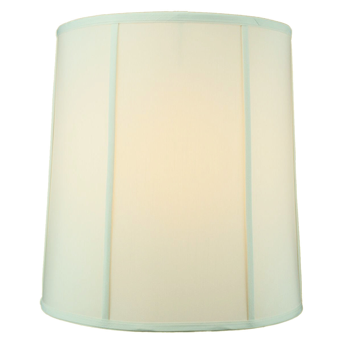 14x16x17 Inch Large Drum Lampshade - Eggshell White Shantung Fabric Cylinder Replacement Lamp Shade for Tall Table Lamps - Perfect for Living Room, Bedroom, and Office Lighting Decor