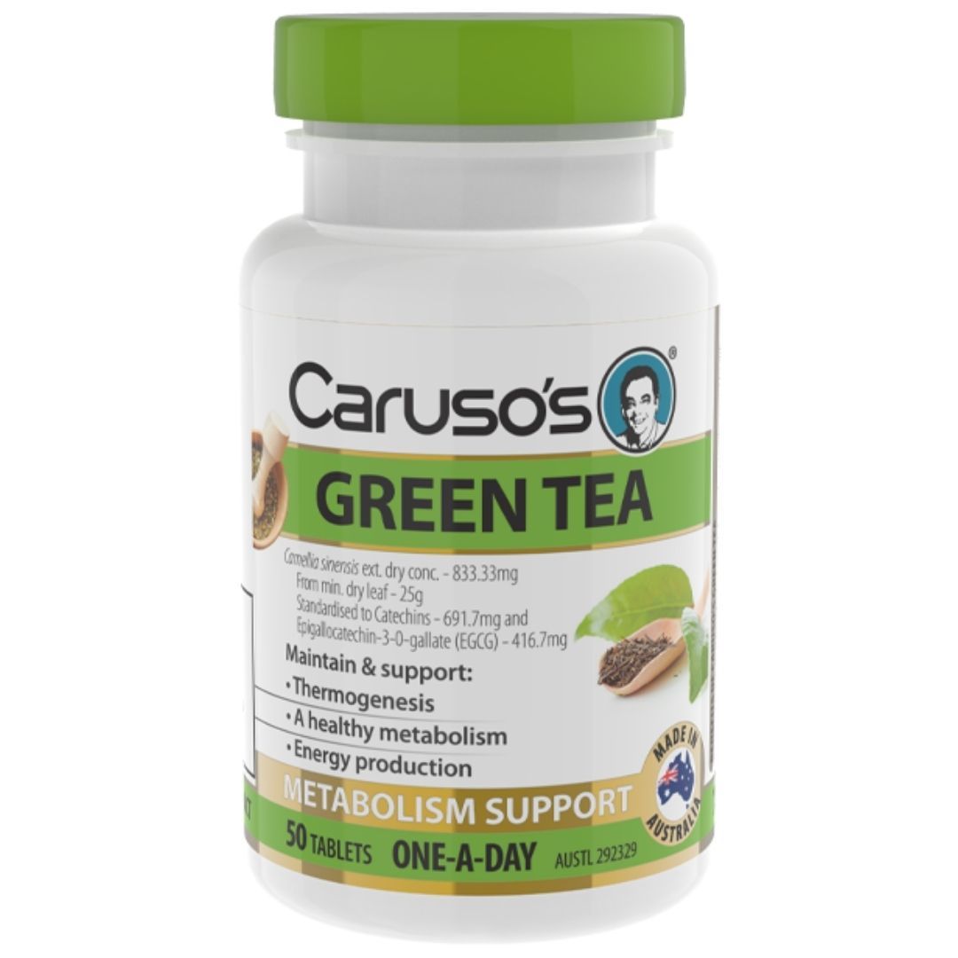 Caruso's Premium Green Tea Supplement - Daily Antioxidant Boost for Energy & Wellness | Supports Metabolism & Immune Health | Perfect for Morning Routine or Workout Recovery