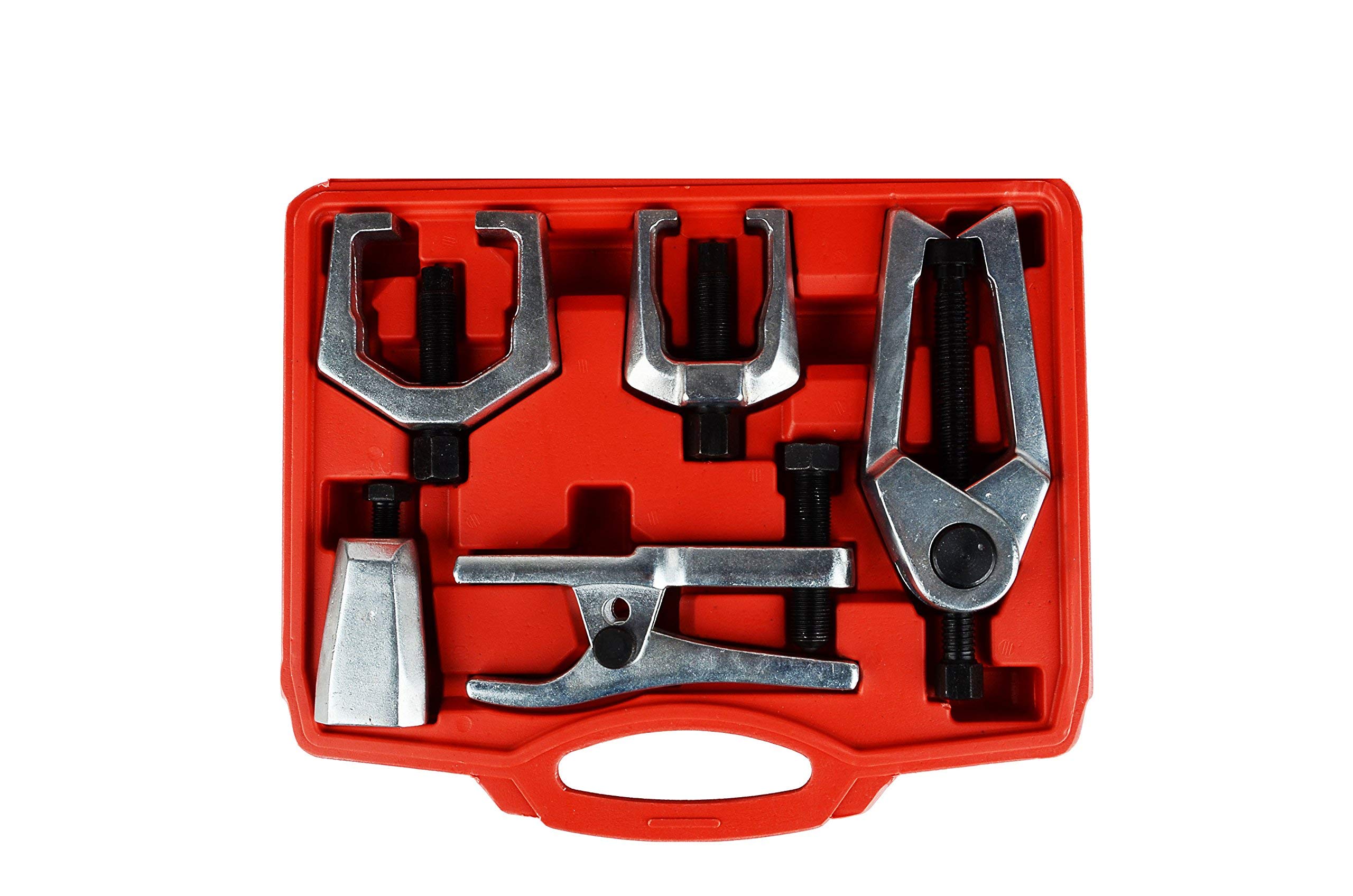 5pcs Professional Front End Service Tool Kit - Pitman Arm Puller, Ball Joint Separator & Tie Rod Remover Set for Auto Repair & Suspension Maintenance | Perfect for Mechanics & DIY Car Enthusiasts