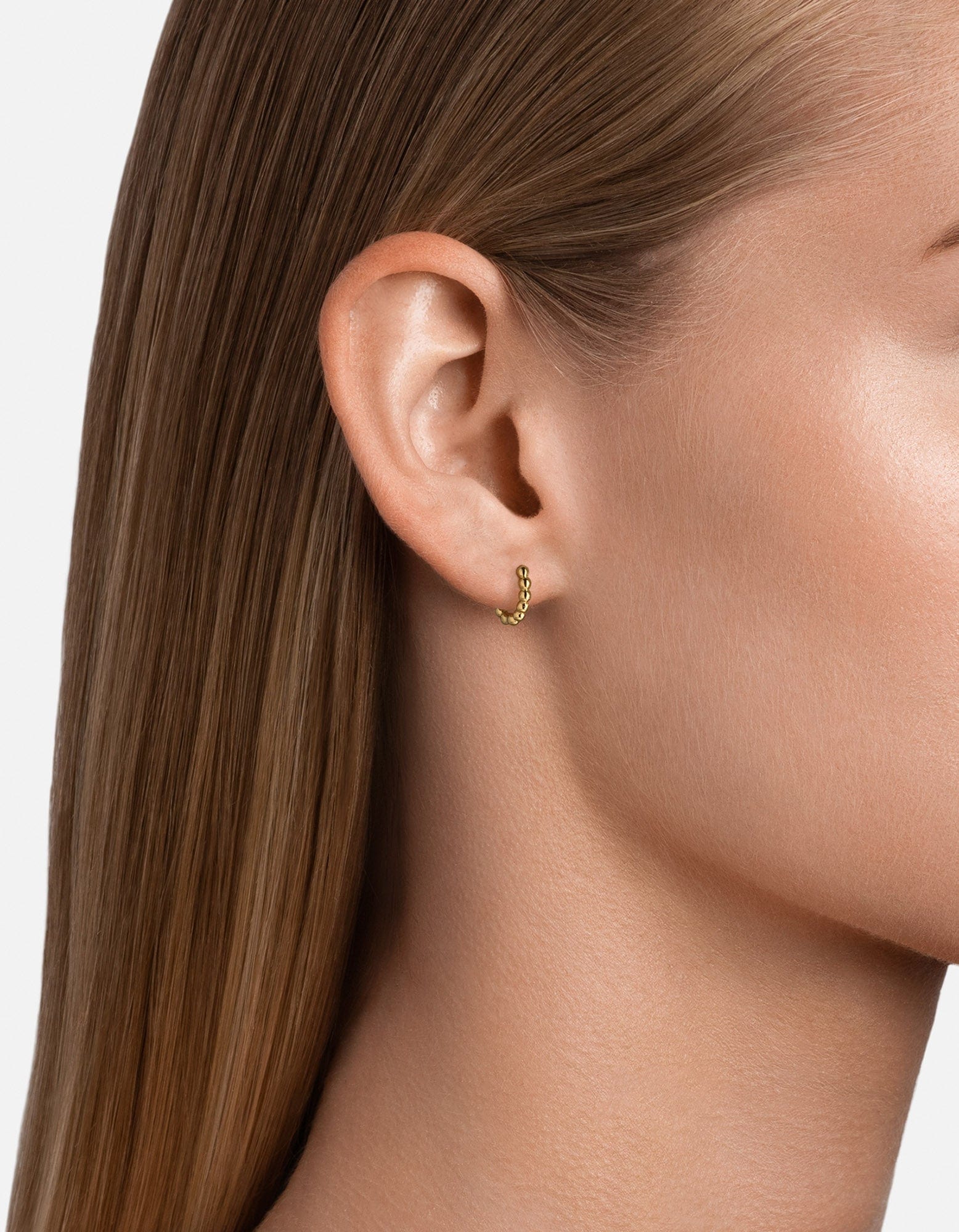 Riah Huggies 14K Gold Vermeil Huggie Hoop Earrings for Women - Perfect for Everyday Wear, Parties & Special Occasions