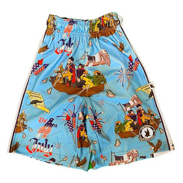 Boys Patriotic July 4th Shorts - American Flag Print Swim Trunks for Kids - Perfect for Pool Parties, Beach Vacations & Independence Day Celebrations