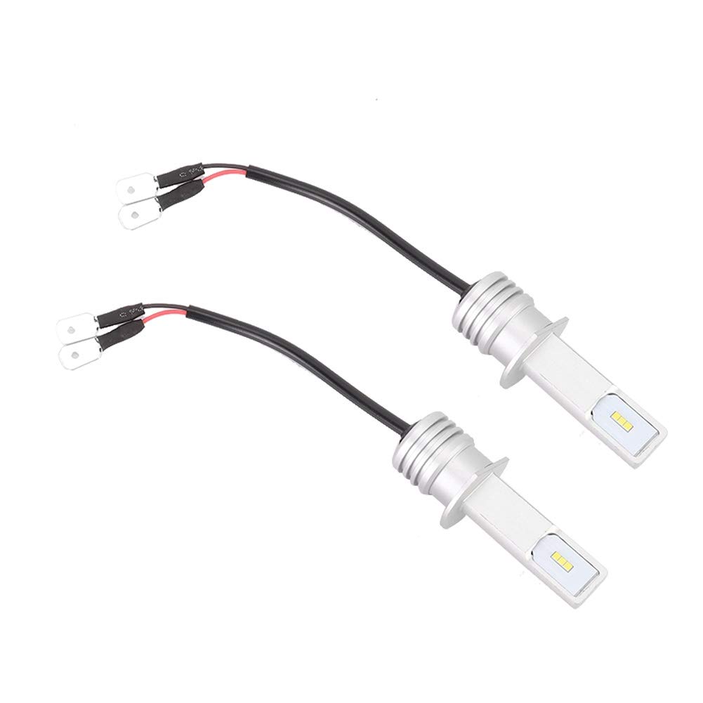 ZCLCSS 2Pcs 72W 6000K White LED Fog Light Bulbs - 12-24V Universal H1 Car Fog Lights with Decoder - Perfect for Night Driving, Off-Roading & Bad Weather Conditions