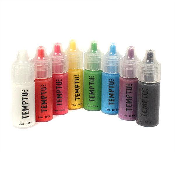 Temptu SB 8-Piece Hi-Def Color Starter Kit - 1/4 oz Airbrush Makeup Set for Professional & Home Use - Perfect for Bridal, Cosplay & Special Effects Makeup