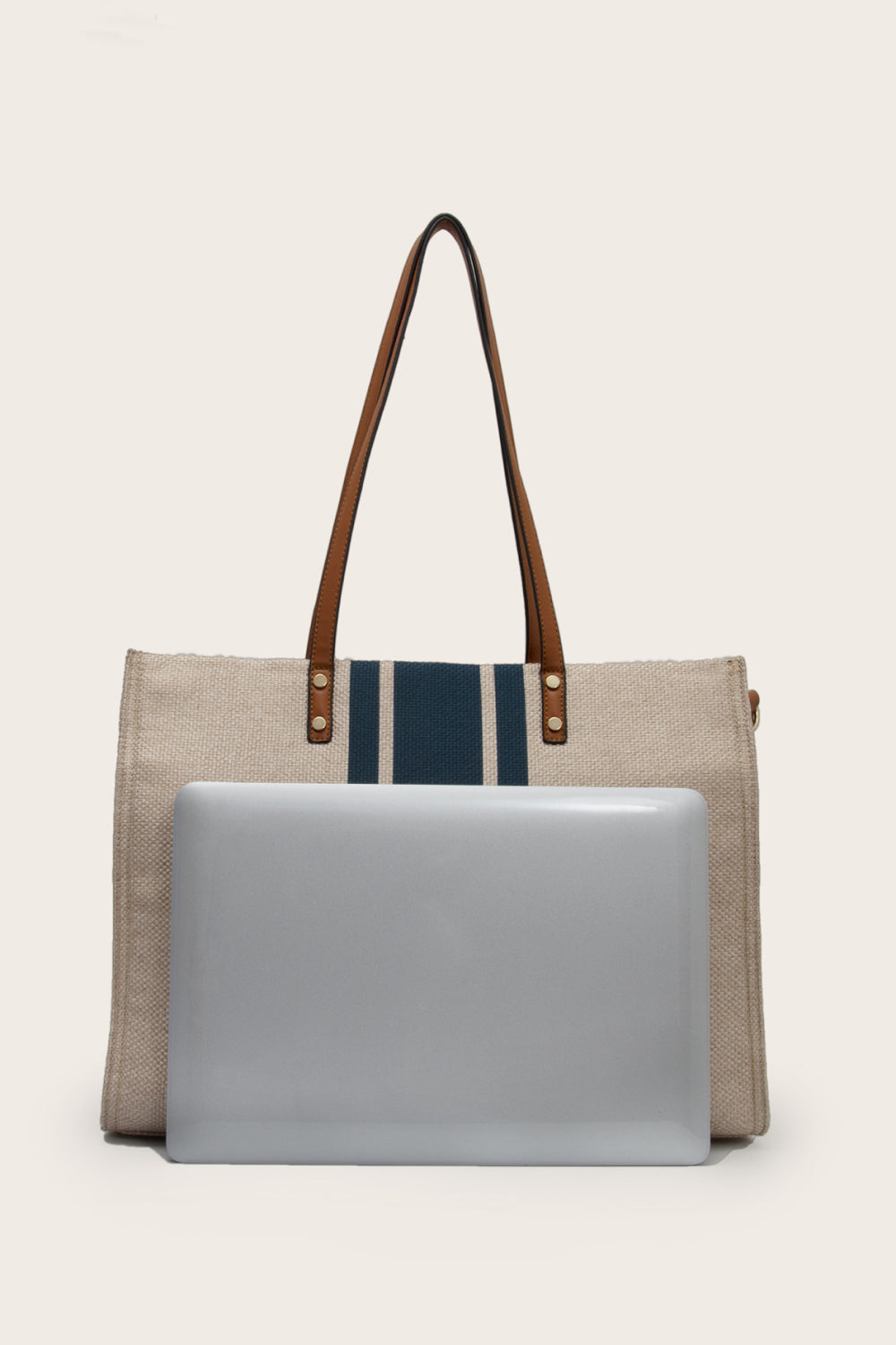 Stylish Striped Tote Bag for Women - Lightweight & Durable Canvas Shoulder Bag - Perfect for Beach, Shopping, Work & Travel