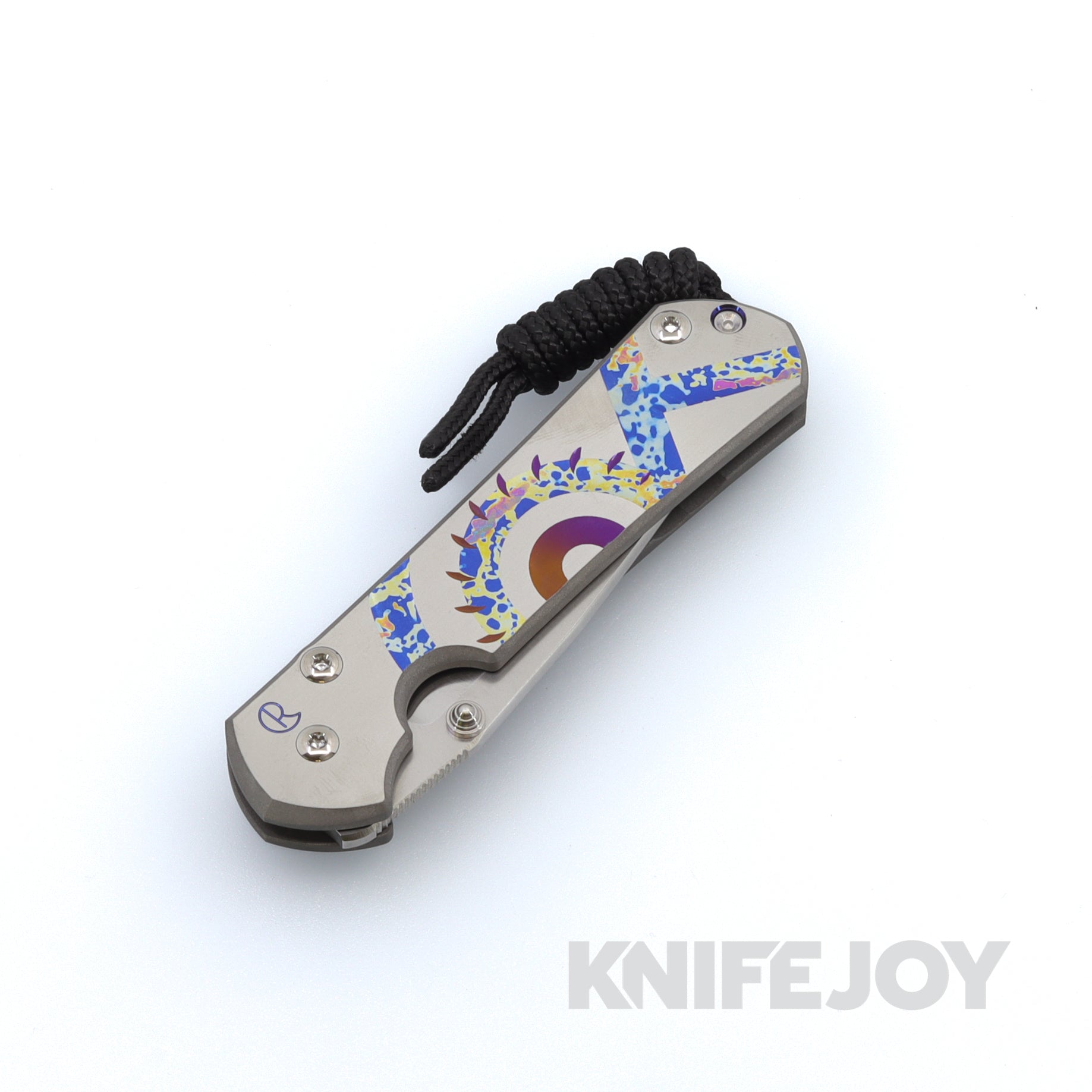 Chris Reeve Knives Small Sebenza 31 Drop Point Folding Knife - Magnacut Blade & Titanium Handles with Unique Graphic | EDC, Camping, Hunting, Outdoor Survival Gear