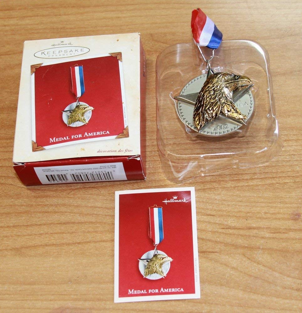 Hallmark 2002 America Medal Ornament QX2936 - Perfect for Christmas Tree Decor, Collectibles & Patriotic Gift Giving