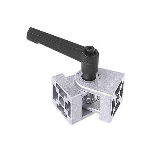 4040S Zinc Alloy Cabinet Hinges with Handle - Flexible Die Cast Pivot Joint Connector for Aluminum Extrusion Profiles | Durable Hardware for DIY Furniture & Cabinet Doors