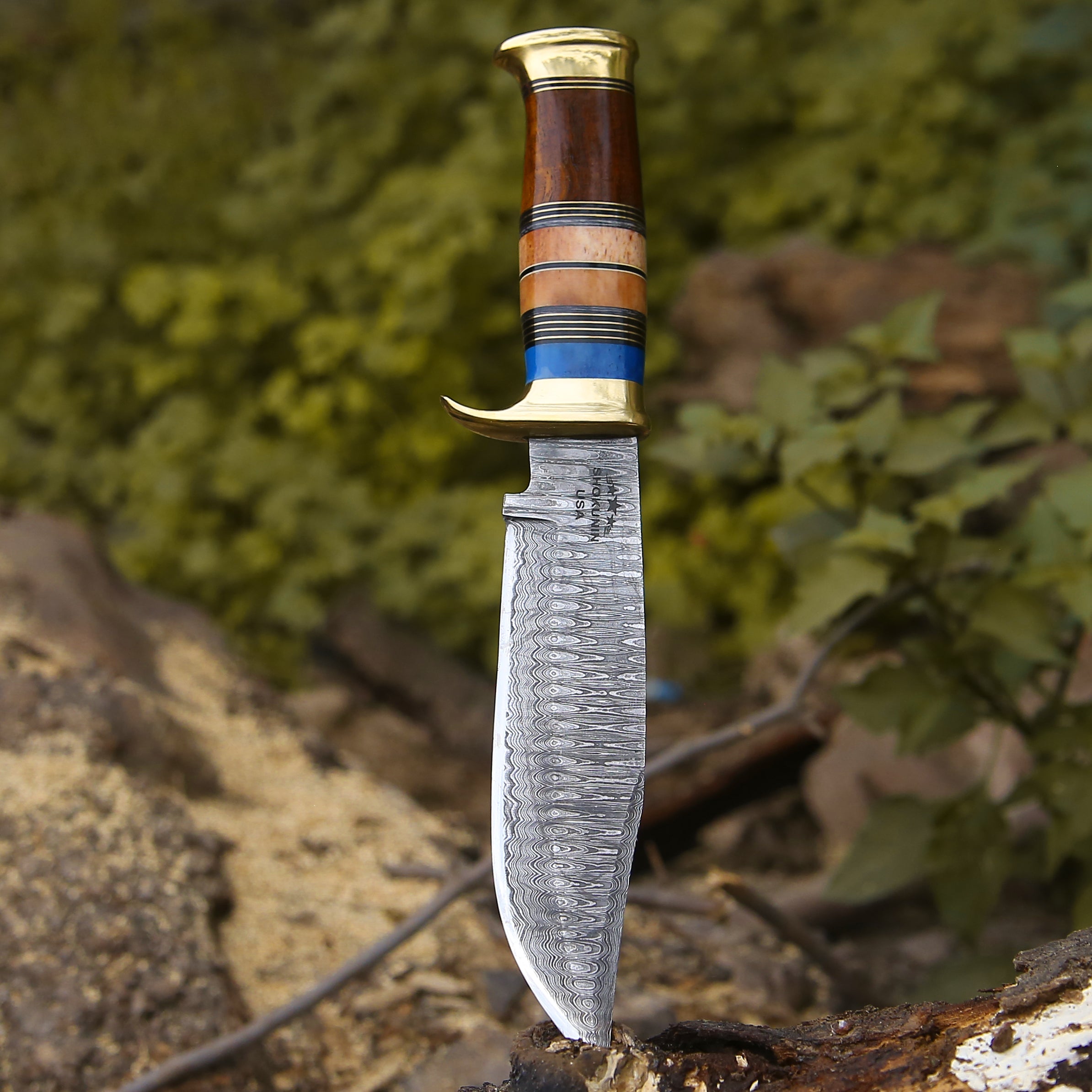 Premium Skywalker Custom Hunting Knife - Durable Bone & Wood Composite Handle - Perfect for Outdoor Adventures, Camping & Survival Gear