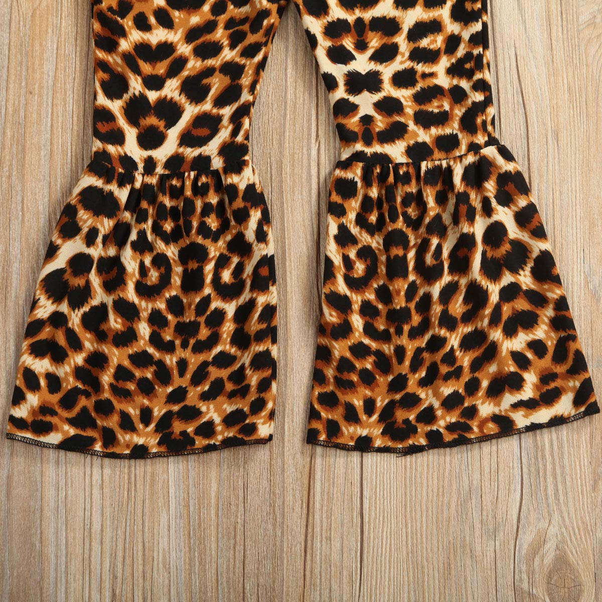 Toddler Girls Leopard Print Ruffle Leggings & Plaid Bell Bottom Flare Pants - Cute Playtime & Dress-Up Outfits for Toddlers