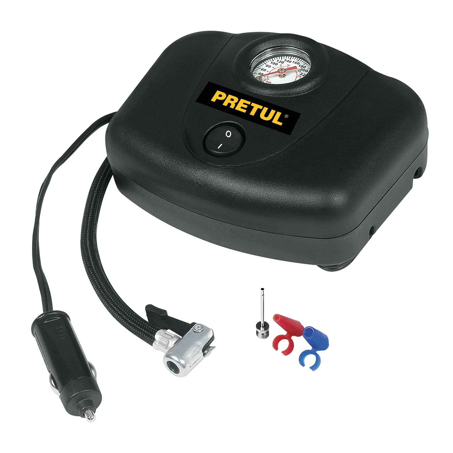 12V Portable Air Compressor for Car Tires - Pretul - Inflate Tires, Sports Balls & Inflatables Quickly Anywhere