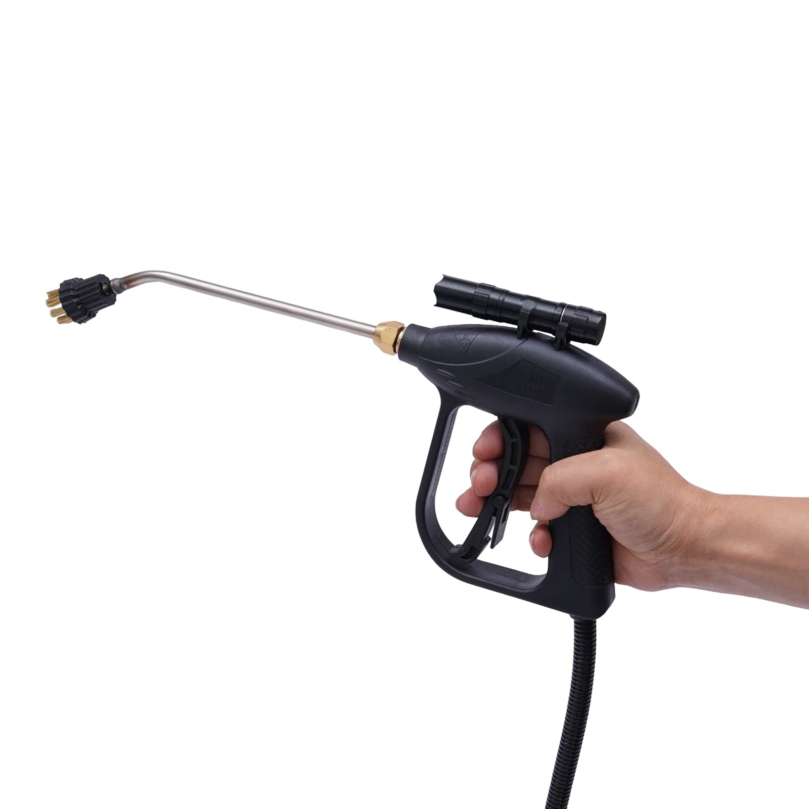 1600W High Pressure Steam Cleaner for Home & Auto - 110V Portable Multi-Purpose Handheld Steam Cleaning Machine for Floors, Counters, Windows, Tiles, Grout - Perfect for Deep Cleaning, Sanitizing & Stain Removal (Black)