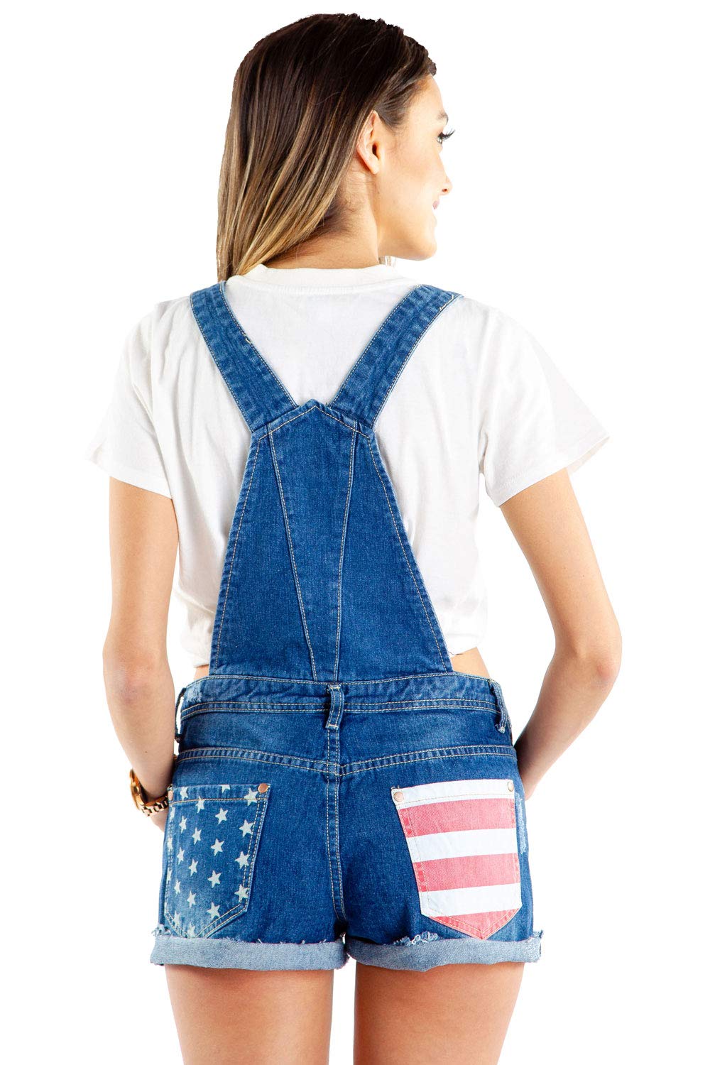 Women's Patriotic American Flag Denim Shorts - Red, White & Blue High-Waisted Jean Shorts for Summer, 4th of July & Independence Day | Perfect for BBQs, Beach Outings & Festive Celebrations