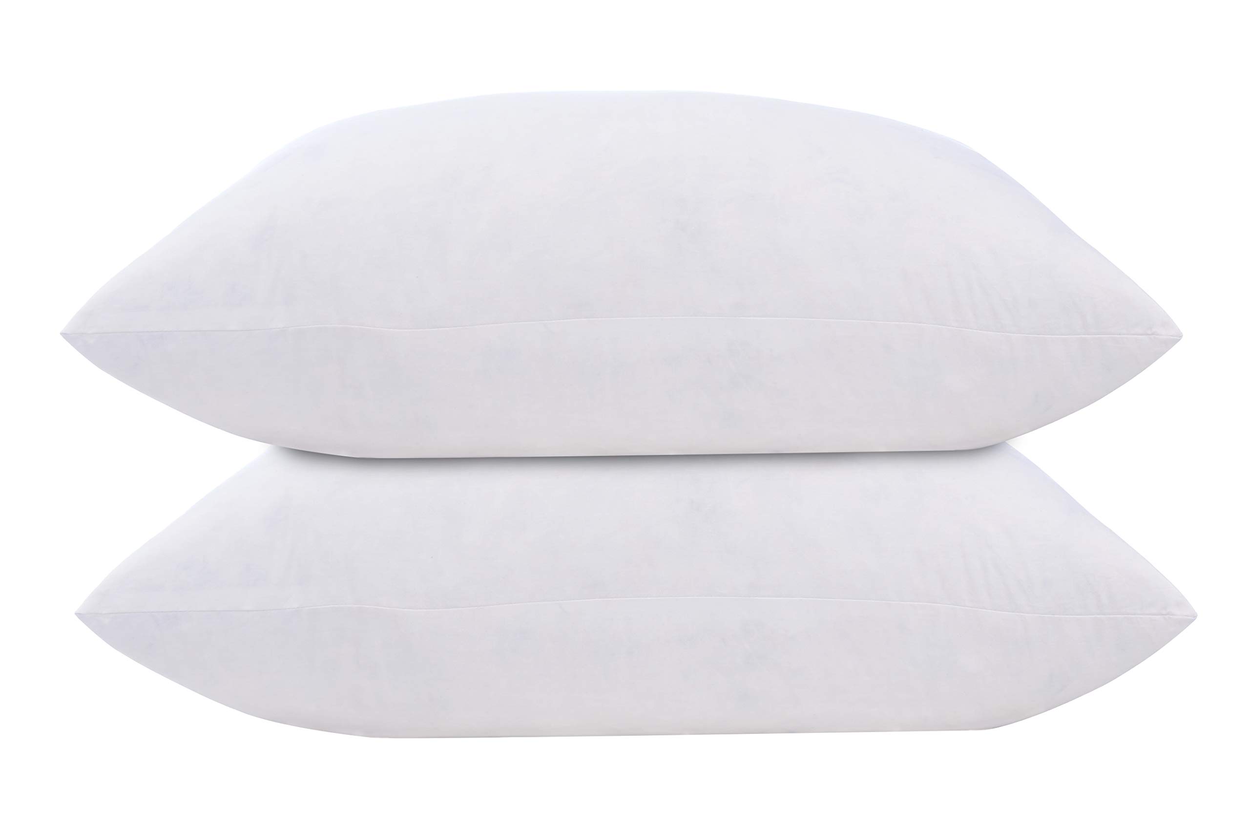 Premium White Goose Feather & Down Pillows - 2 Pack 20x20 Inch Decorative Throw Pillows with 100% Cotton Cover - Firm Support for Better Sleep - Perfect for Sofa, Bed, Couch & Home Decor