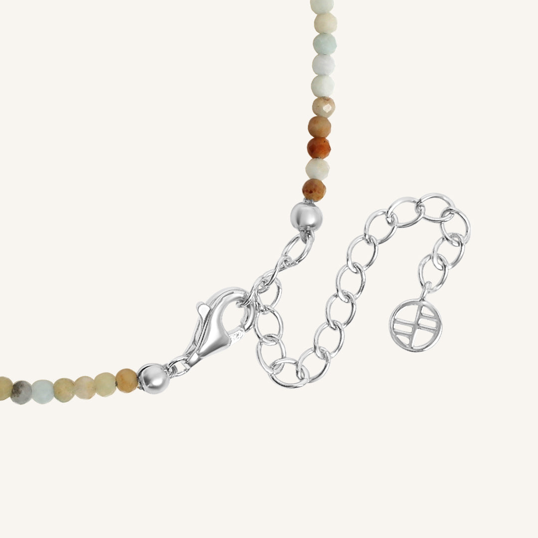Amazonite Anklet Bracelet - Stone of Courage & Confidence - Perfect for Yoga, Meditation & Spiritual Healing Jewelry