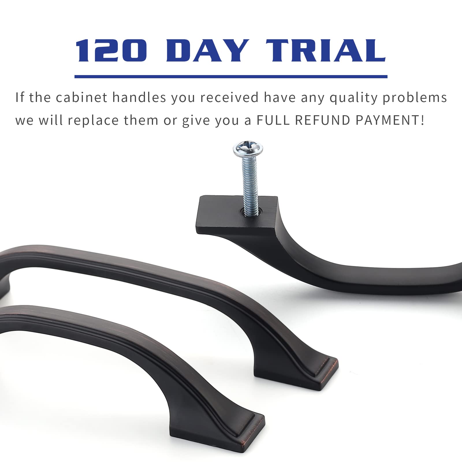 10 Pack 3 Inch (76mm) Oil Rubbed Bronze Kitchen Cabinet Handles - Heavy Duty Drawer Pulls for Cabinets, Dressers, Wardrobes & Cupboards - Perfect for Home Kitchen Remodel & Furniture Upgrade