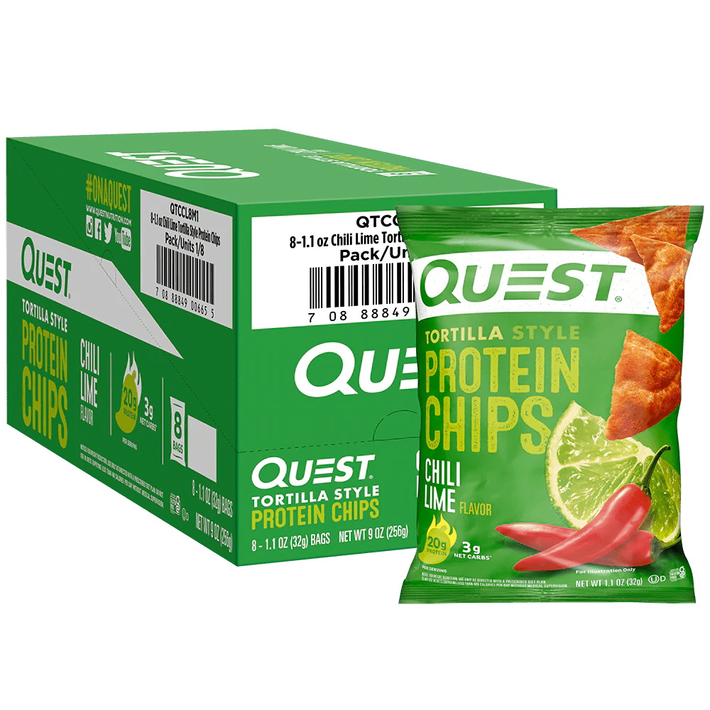 Quest Tortilla Style Protein Chips - 8 Pack | High Protein Low Carb Snacks for Keto Diet, Weight Loss & On-the-Go Healthy Eating