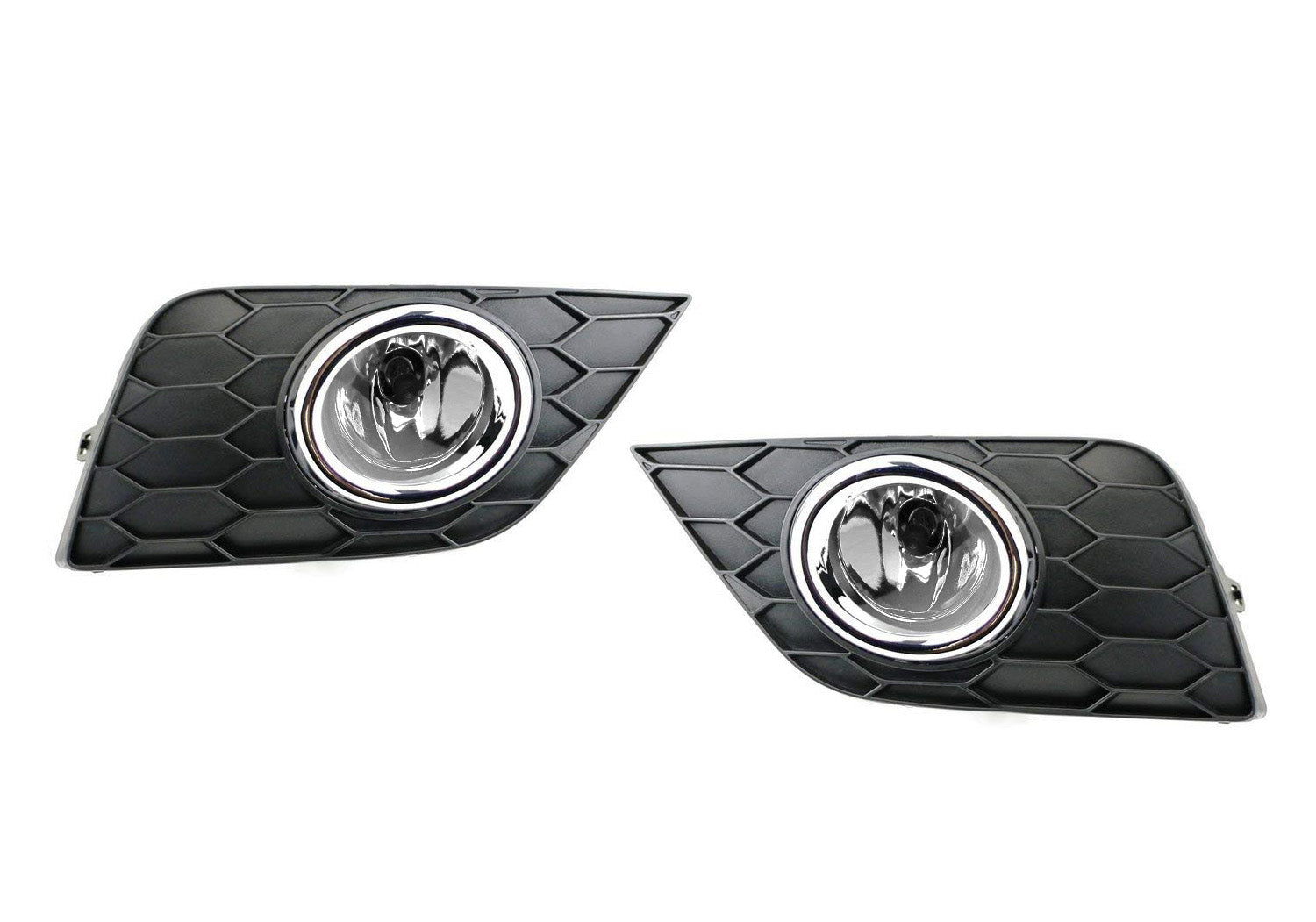 Complete Clear Lens Fog Light Kit for 2016-2020 Nissan Sentra Facelift - Durable Anti-Fog Headlights for Enhanced Night Driving Safety in Rain & Fog