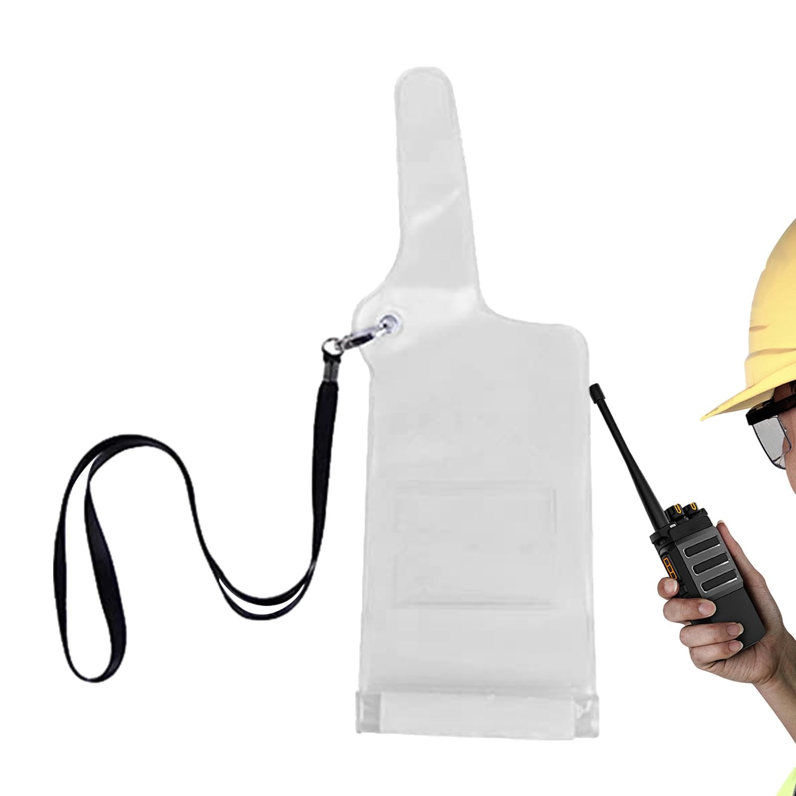 Waterproof Walkie Talkie Case - Heavy Duty Two Way Radio Rainproof Bag with Lanyard Strap | Weatherproof Radio Enclosure & Carry Holster for Outdoor, Construction, Hiking, Camping and Emergency Use