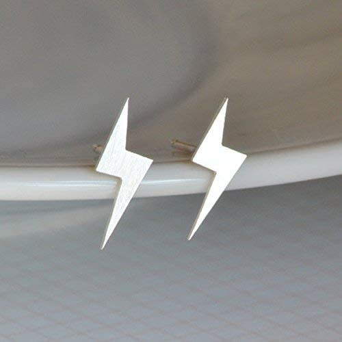 Sterling Silver Lightning Bolt Earrings for Women - Hypoallergenic Stud Earrings for Everyday Wear, Gifts & Fashion Accessories