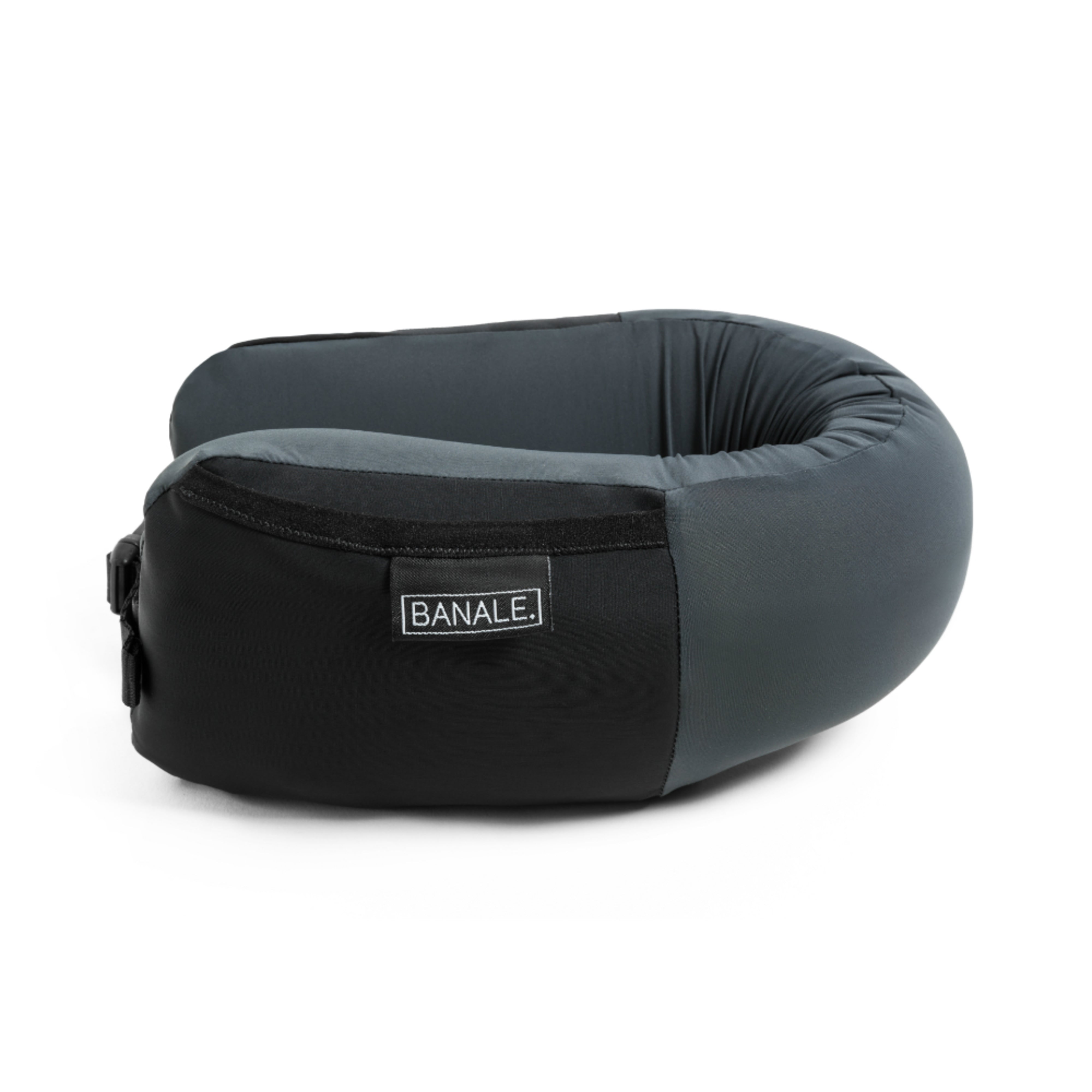 BANALE Travel Neck Pillow BAN022 (Black) - Comfortable Support for Airplane, Car, and Office Use