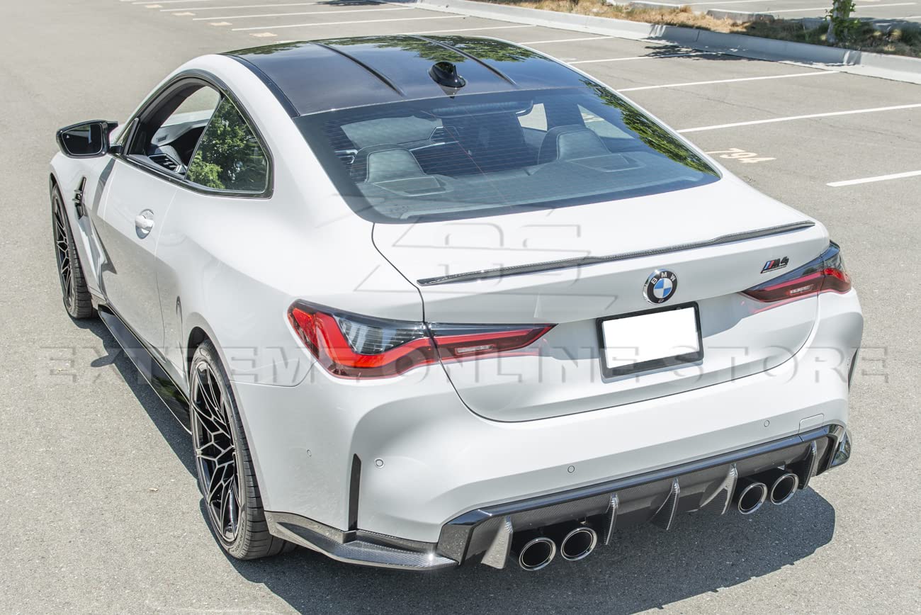 2021-Present BMW G82 G83 M4 Carbon Fiber Rear Bumper Lip Splitter - OEM Style Replacement for Enhanced Aerodynamics | Perfect for Track Days & Street Performance Upgrades