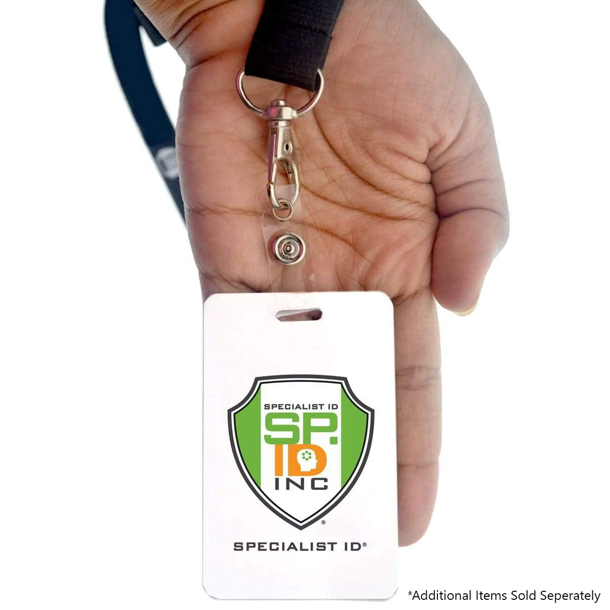 25 Pack Clear Vinyl ID Badge Holder Straps with Snap - for Lanyards & Key Rings - Office & Event Use