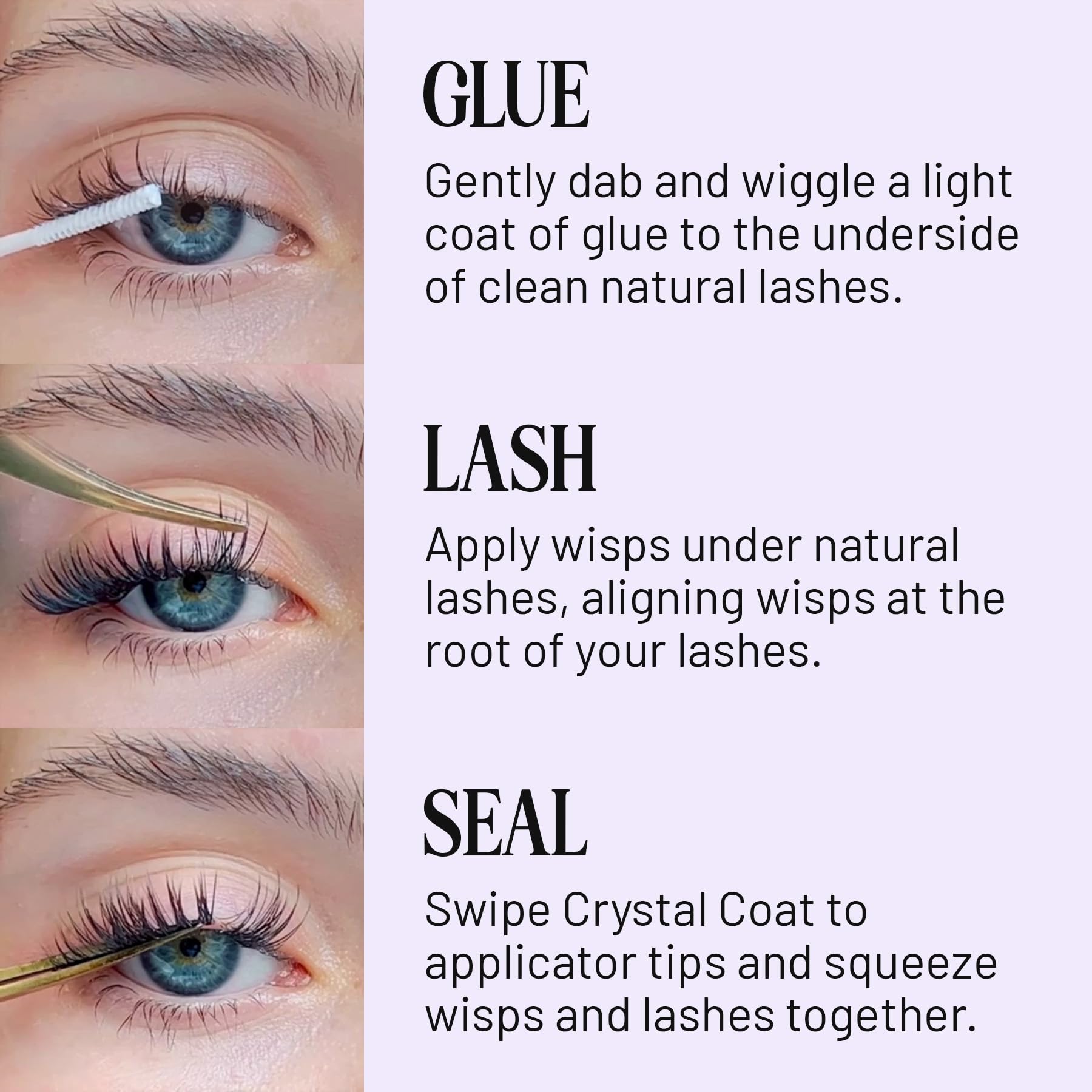 Lilac St - Natural Faux Eyelash Clusters (16mm) for Cat Eye Look - DIY Lash Extension Wisps - Lightweight & Realistic - Lasts 10 Days - Cruelty Free & Vegan - 10 Lashes Set | Perfect for Parties, Weddings, Date Nights & Special Occasions