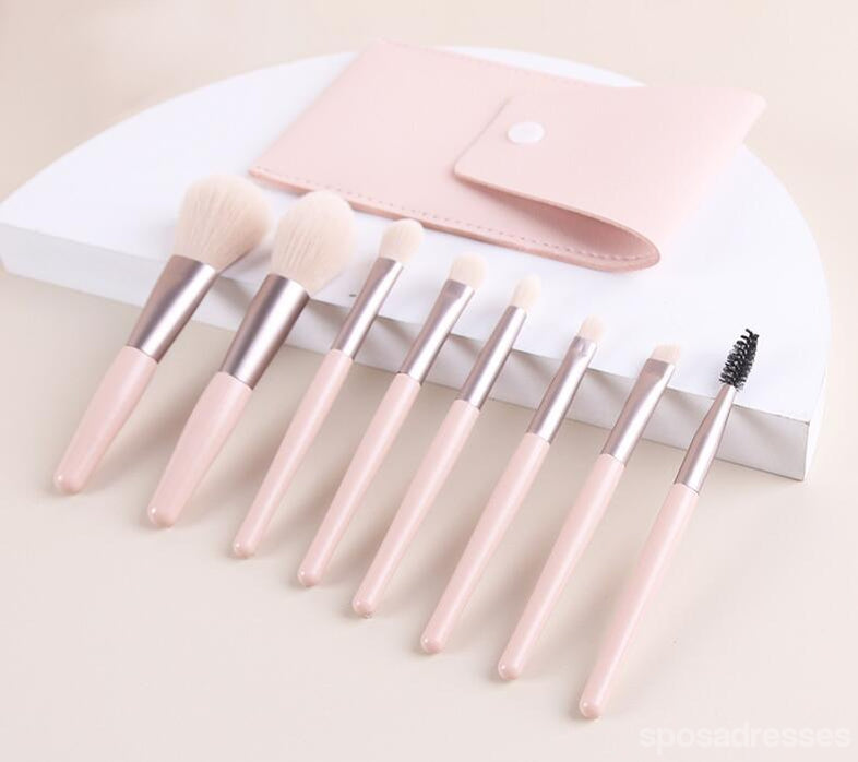 Professional Makeup Brush Set - 8 Piece Mini Cosmetic Brush Kit for Eyeshadow, Blending, Contouring & Foundation | Perfect for Travel, Home & Professional Makeup Artists