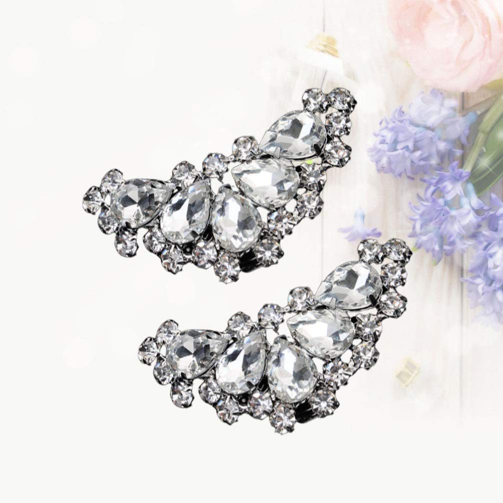 Holibanna Rhinestone Crystal Shoe Clips - Elegant Women's Jewelry Charms & Buckle Accessories for Wedding, Prom & Special Occasions