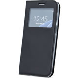 Apple iPhone 6 / 6S S View Wallet Case - Premium Leather Flip Cover with Card Slots & Screen Protection (Black) - Perfect for Everyday Use, Travel & Business Meetings