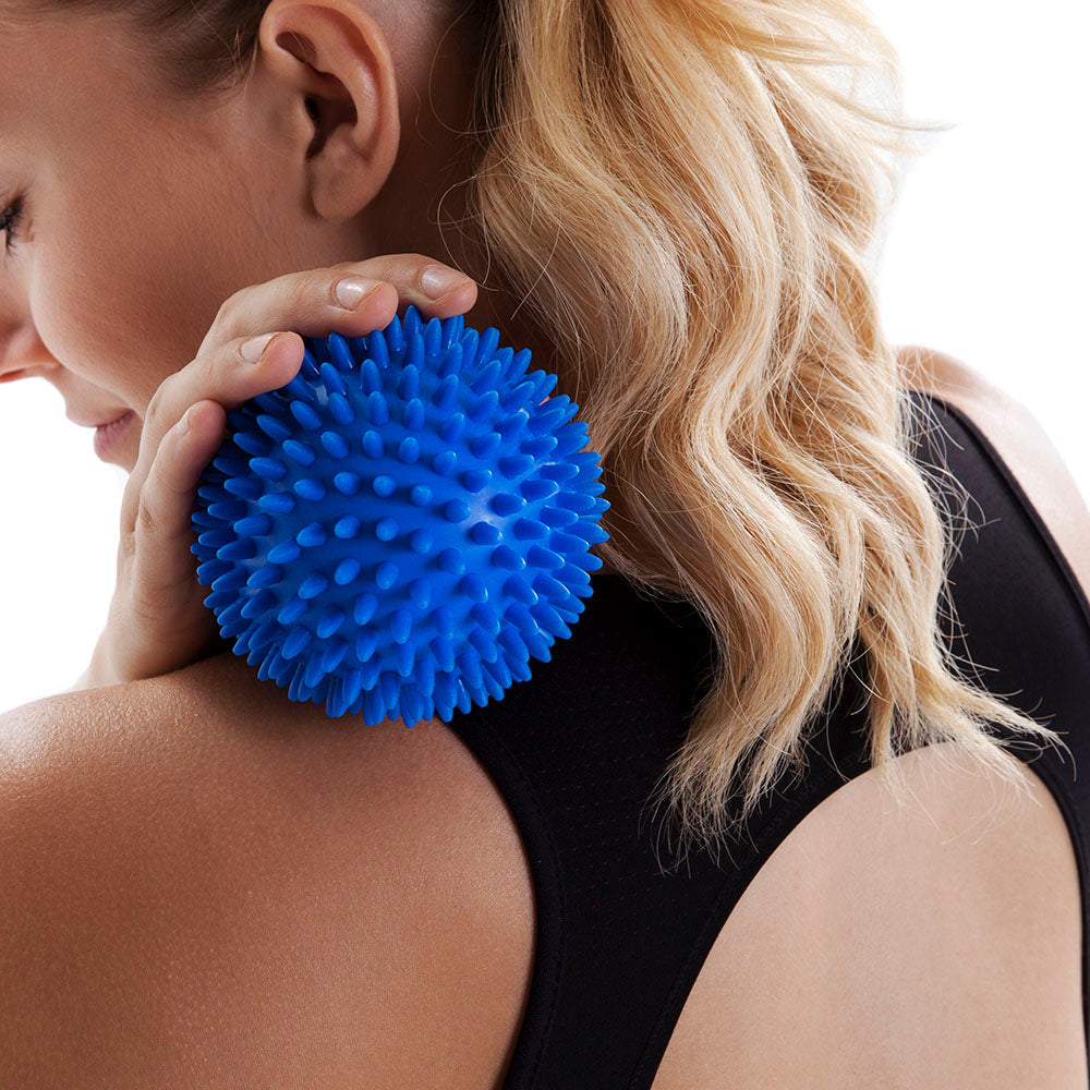 66Fit 10cm Spiky Massage Ball - Hard Foam Roller for Deep Tissue Therapy, Muscle Recovery & Pain Relief - Ideal for Athletes, Yoga & Physical Therapy